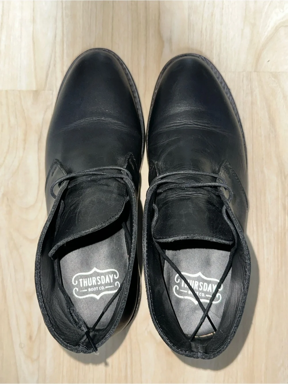 Thursday Boot Company Black Leather Chukka Boots